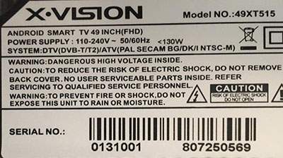 49XT515 | 55XT515 | 43XT515