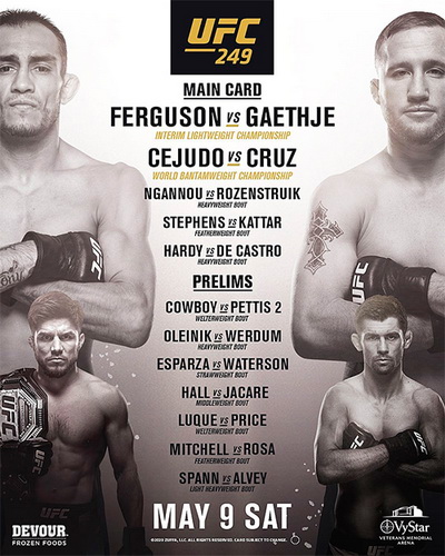 دانلود رویداد یو اف سی  249  : UFC 249: Ferguson vs. Gaethje