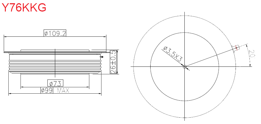 نمودار فنی تریستور دیسکی Y76KKG