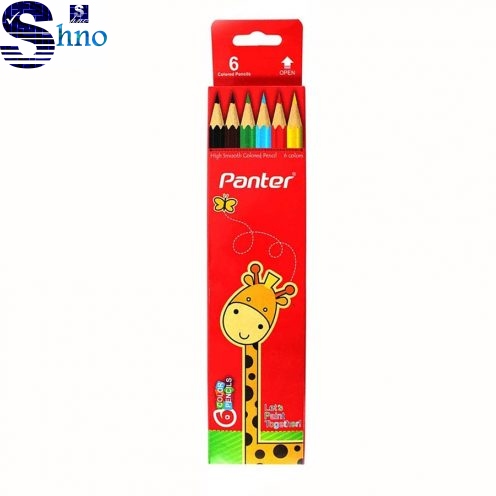 مداد رنگی 6 رنگ پنتر جعبه مقوایی کد PCP 101 – 6